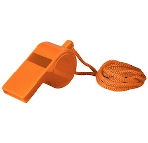 Sifflet personnalisé plastique Cordon orange