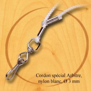 Cordon blanc pour sifflet